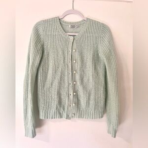 Boden Light Green Button-Up Cardigan